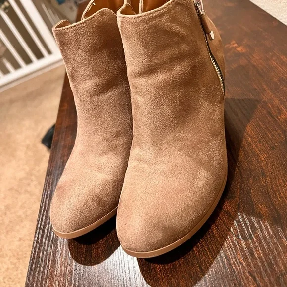 Style & Co. Taupe Suede Ankle Booties - Picture 5 of 5
